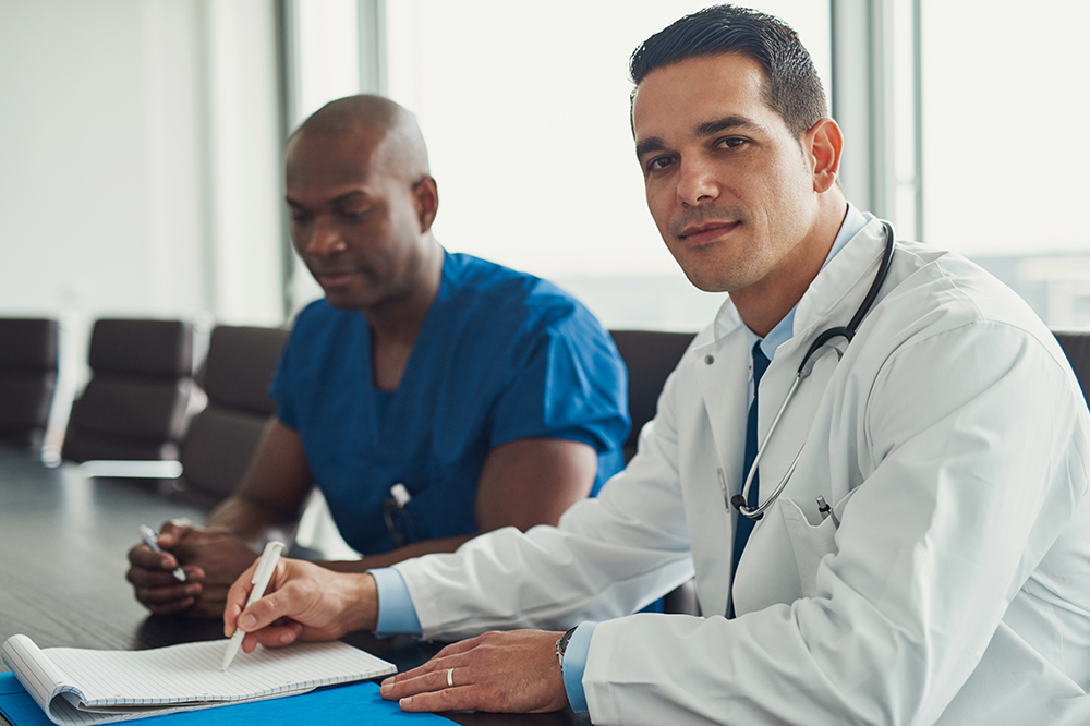 Physicians reviewing credentialing